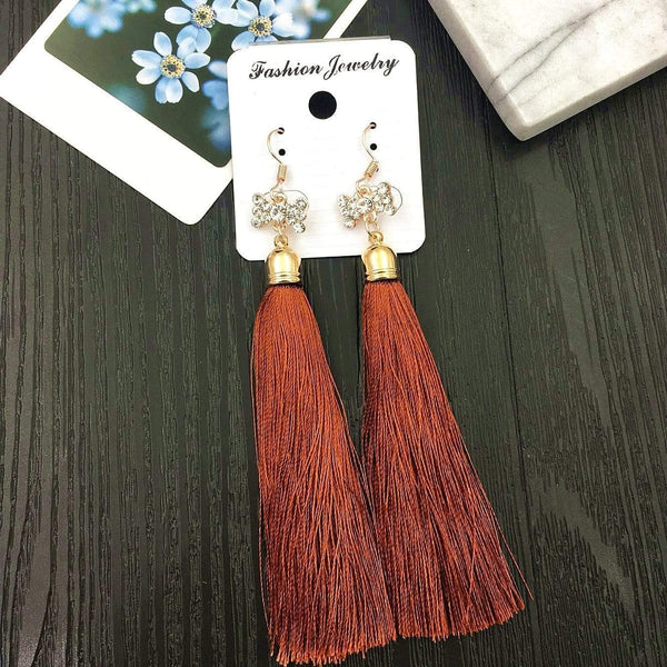 Planet Gates 20 Pairs/lots Mixed Wholesale Long Tassel Dangle Earrings for Women Fashion Boho Crystal Hook Earrings Jewelry Bulks