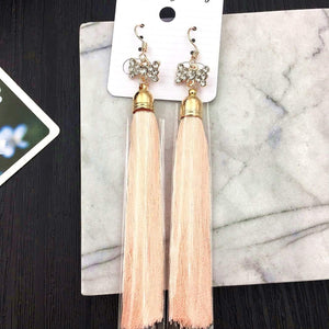 Planet Gates 20 Pairs/lots Mixed Wholesale Long Tassel Dangle Earrings for Women Fashion Boho Crystal Hook Earrings Jewelry Bulks