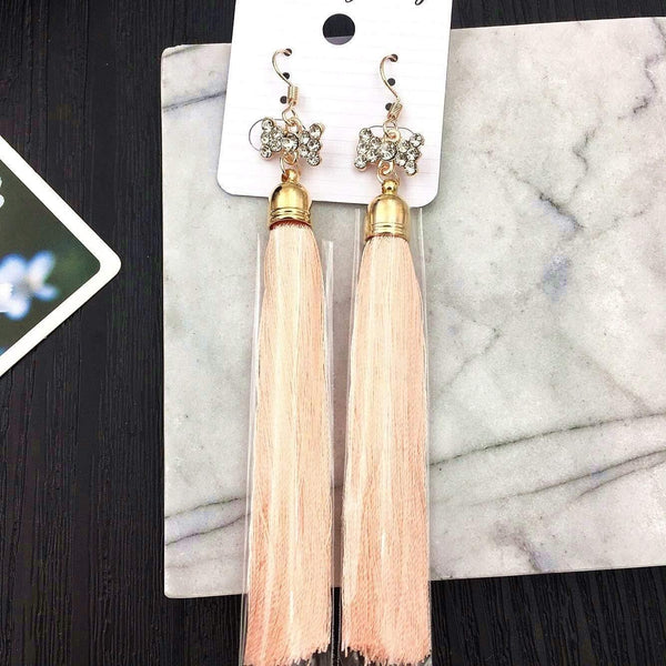 Planet Gates 20 Pairs/lots Mixed Wholesale Long Tassel Dangle Earrings for Women Fashion Boho Crystal Hook Earrings Jewelry Bulks