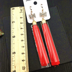 Planet Gates 20 Pairs/lots Mixed Wholesale Long Tassel Dangle Earrings for Women Fashion Boho Crystal Hook Earrings Jewelry Bulks