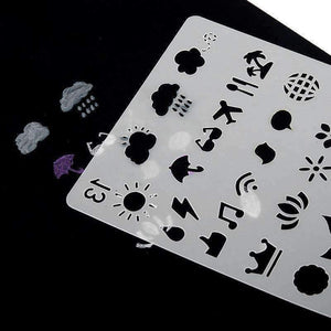 Planet Gates 20 PCS Art Korea Stationery Office Painting Supplies Graphics Symbols Drawing Template Ruler Student Kids Drafting Stencil Gift