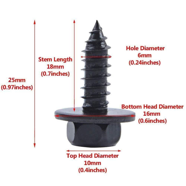 Planet Gates 20 Pcs Hex Head Screw for Toyota RAV4 06-18 Tacoma 00-04 Lexus RX330 04-06 Scion tC 05-16 Bumper Fastener Screw