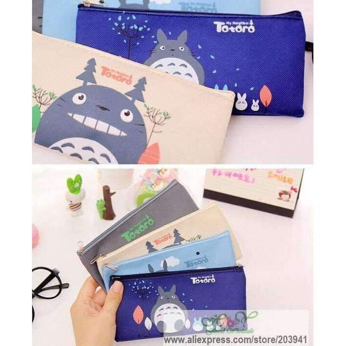 Planet Gates 20 pcs/lot Cute Japan Cartoon Totoro series Canvas Pencil bag/Pen Pencils & Writing Supplies Office & School Stationery