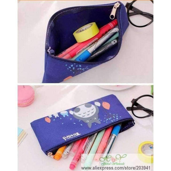 Planet Gates 20 pcs/lot Cute Japan Cartoon Totoro series Canvas Pencil bag/Pen Pencils & Writing Supplies Office & School Stationery
