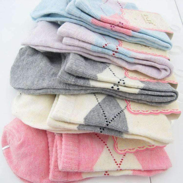 Planet Gates 20 pieces=10pairs new design  women's socks with high quality Winter Rhombus design media corta socking