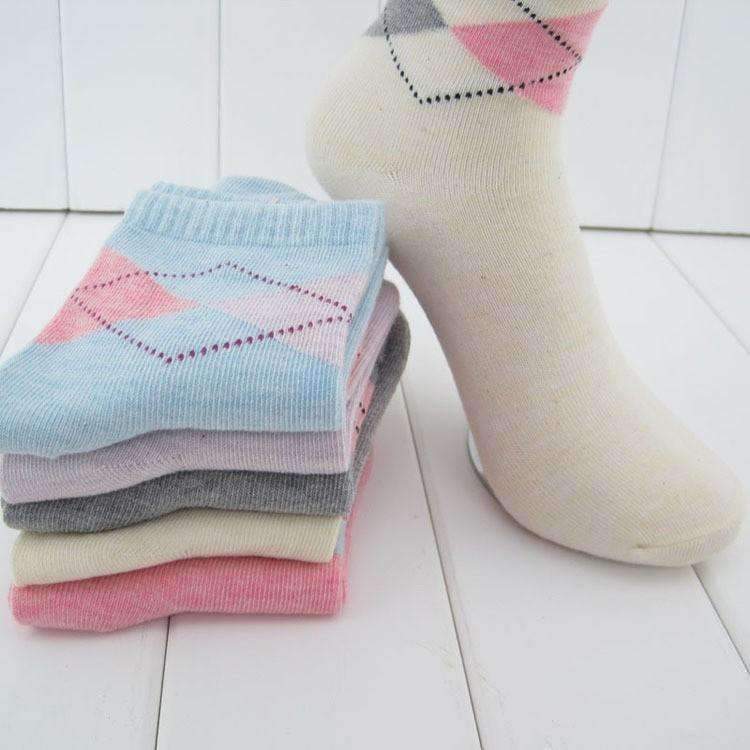 Planet Gates 20 pieces=10pairs new design  women's socks with high quality Winter Rhombus design media corta socking
