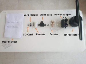 Planet Gates 20 Watts / US Plug 3D Logo Projector Advertising Display Hologram Holographic Lamp LED Stage Light