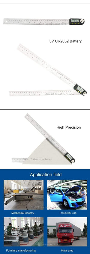 200 mm/300 mm Digital Angle Ruler Stainless Steel Electronic Angle Meter Electronic Protractor Goniometer Digital Angle Gauge