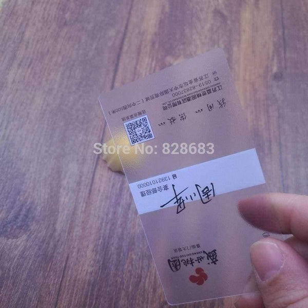 Planet Gates 200 pcs 1 lot Plastic cards with extra white ink printing for qr code special size phone size business card with rule 90*51mm