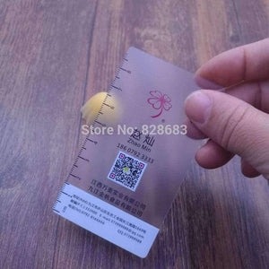 Plastic cards with extra white ink printing for qr code special size phone size business card with rule 90*51mm - Planet Gates
