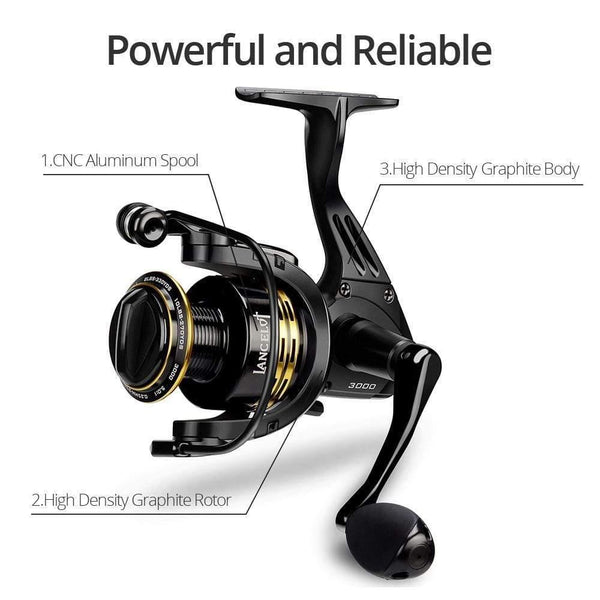 Planet Gates 2000 Series / China Lancelot Freshwater Spinning Reel 8KG Max Drag Fishing Reel 2000-5000 Series 5.0:1 Gear Ratio  for Bass Fishing