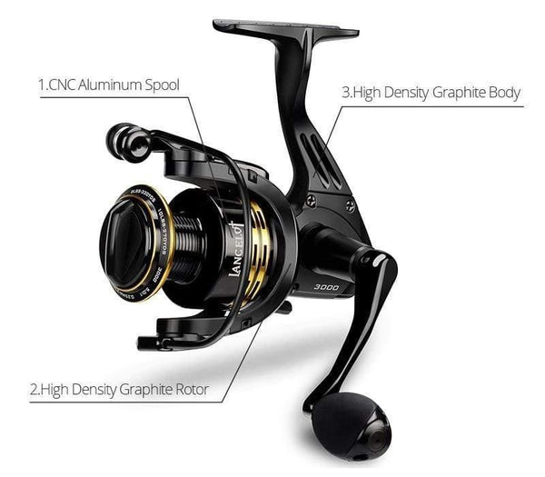 Planet Gates 2000 Series / China Lancelot Freshwater Spinning Reel 8KG Max Drag Fishing Reel 2000-5000 Series 5.0:1 Gear Ratio  for Bass Fishing