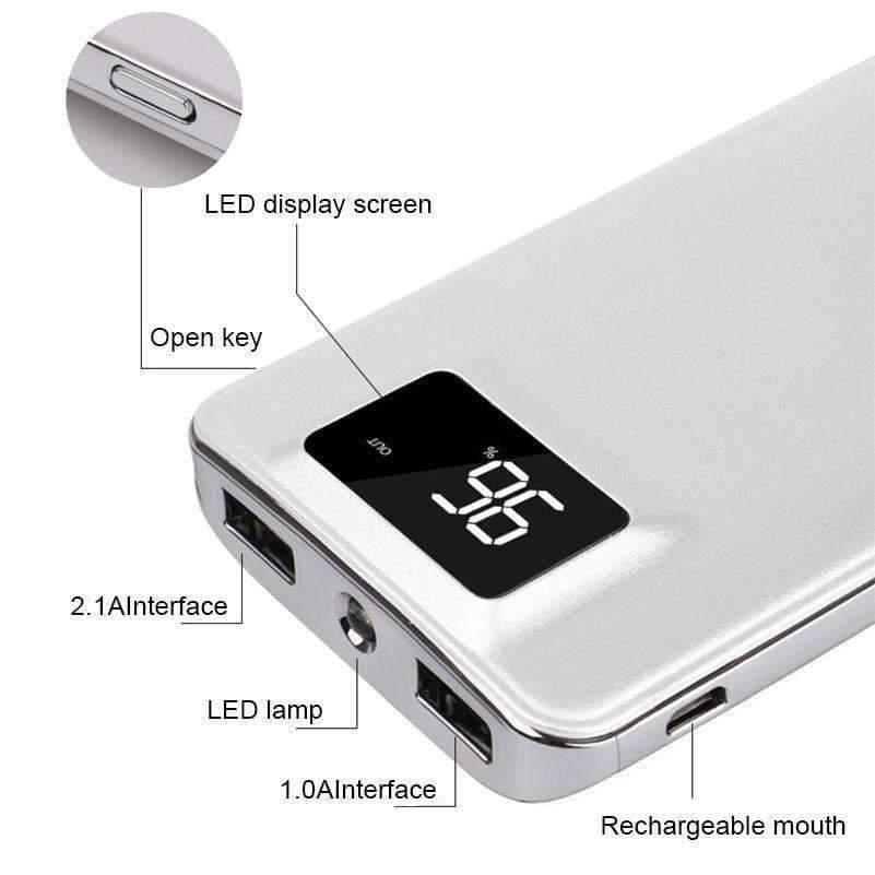 Planet Gates 20000 mAh Power Bank Portable Ultra-thin Polymer Powerbank battery power-bank With LED Light Fast Charger for Mobile Phone