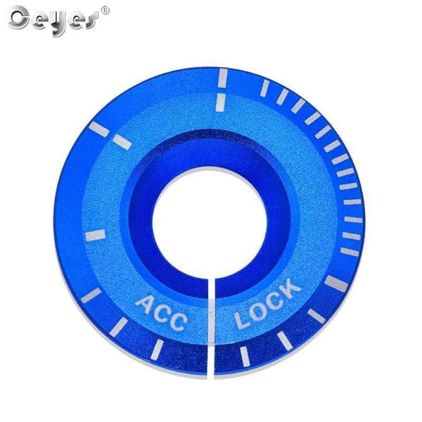 Planet Gates 200000241 Blue Start Ring Ceyes Car Engine Start Ignition Cover Styling Ringhole Sticker Accessories Case For Volkswagen Golf VW Polo Passat For Seat Audi