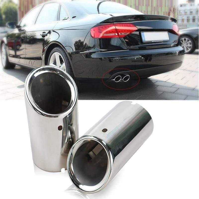 Planet Gates 200000241 Car Stainless Steel Chrome Exhaust Headers Tip Pipe Tail Rear Muffler Pipe For Audi A4 B8 A4L Q5 2007-2014 Car Accessories