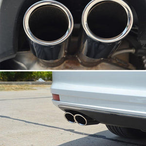 Planet Gates 200000241 Car Stainless Steel Chrome Exhaust Headers Tip Pipe Tail Rear Muffler Pipe For Audi A4 B8 A4L Q5 2007-2014 Car Accessories
