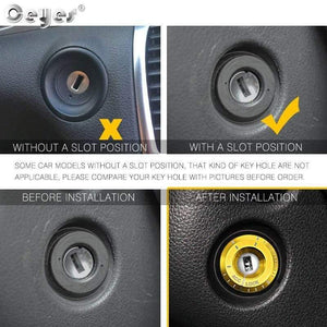 Planet Gates 200000241 Ceyes Car Engine Start Ignition Cover Styling Ringhole Sticker Accessories Case For Volkswagen Golf VW Polo Passat For Seat Audi