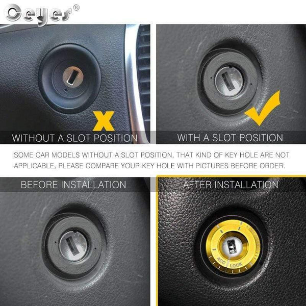 Planet Gates 200000241 Ceyes Car Engine Start Ignition Cover Styling Ringhole Sticker Accessories Case For Volkswagen Golf VW Polo Passat For Seat Audi