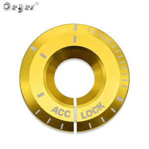 Planet Gates 200000241 Gold Start Ring Ceyes Car Engine Start Ignition Cover Styling Ringhole Sticker Accessories Case For Volkswagen Golf VW Polo Passat For Seat Audi