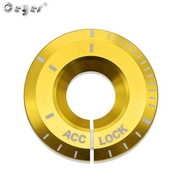 Planet Gates 200000241 Gold Start Ring Ceyes Car Engine Start Ignition Cover Styling Ringhole Sticker Accessories Case For Volkswagen Golf VW Polo Passat For Seat Audi