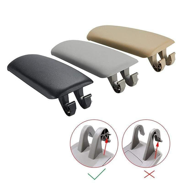 Planet Gates 200000474 1 Pcs Leather Car Armrest Latch Cover For Audi A4 B6 B7 2002-2007 Center Console Arm Rest Storage Box Lid Cover Auto Accessories