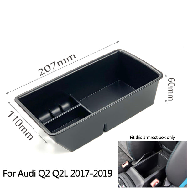 Planet Gates 200000474 For Q2 Q2L 2017-20 Car Styling Accessories Central Armrest Box Storage Tray Glove Box Pallet Case For Audi A3 8V S3 A4 S4 A5 S5 Q2 Q3 Q5 SQ5 Q5L