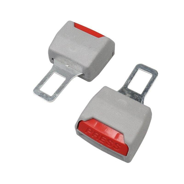 Planet Gates 200000488 2PC Grey Car Seat Belt Clip Extension Plug Car Safety Seat Lock Buckle Seat Belt Clip Extender Converter Car Accessories