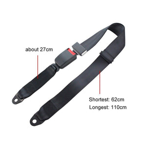 Planet Gates 200000488 3C Certificate Safety Belt Vehicle Automotive Car Extension Extender Strap Safety Belt Adjustable Seat Belt Black Universal 2kit