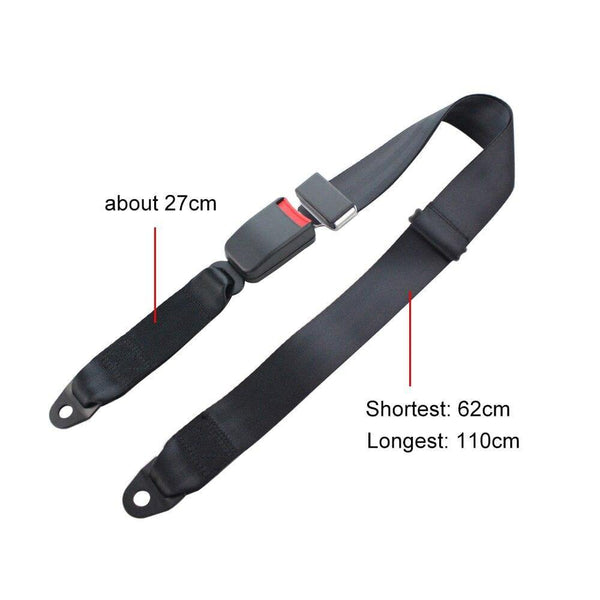 Planet Gates 200000488 3C Certificate Safety Belt Vehicle Automotive Car Extension Extender Strap Safety Belt Adjustable Seat Belt Black Universal 2kit