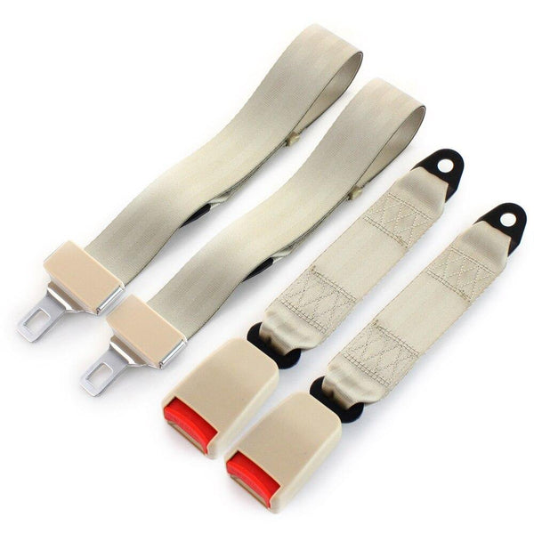 Planet Gates 200000488 Beige 3C Certificate Safety Belt Vehicle Automotive Car Extension Extender Strap Safety Belt Adjustable Seat Belt Black Universal 2kit
