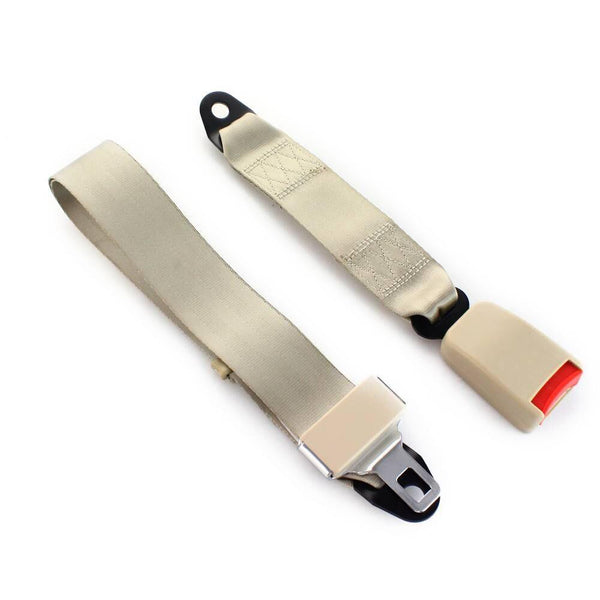 Planet Gates 200000488 beige Universal 2 Point Car Auto Safety Seat Belt Seatbelt Extender Extension Belt Car Seat Belt Buckle Extender Strap Non-Retractable