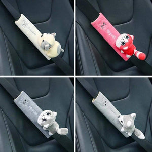 Planet Gates 200000488 Funda para cinturón de seguridad de coche, cojín para arnés de hombro, diseño de dibujos animados, protector de hombro para cinturón de seguridad, cojín de soporte para el cuello para coche