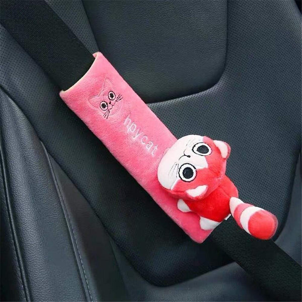 Planet Gates 200000488 Funda para cinturón de seguridad de coche, cojín para arnés de hombro, diseño de dibujos animados, protector de hombro para cinturón de seguridad, cojín de soporte para el cuello para coche