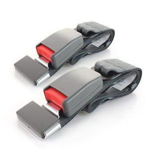Planet Gates 200000488 Grey 3C Certificate Safety Belt Vehicle Automotive Car Extension Extender Strap Safety Belt Adjustable Seat Belt Black Universal 2kit