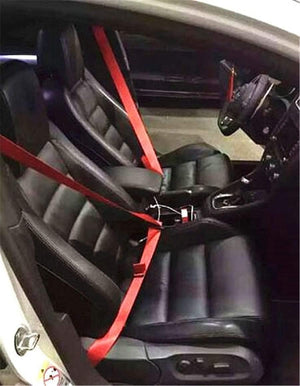Planet Gates 200000488 Universal Red Car Seat Belts Safety Belt Extender Extension Buckle Adujstable Shoulder Seatbelt Fits Most Car Bus Truc
