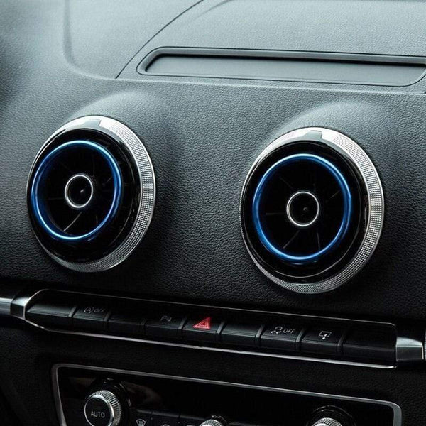 Planet Gates 200000670 4Pc AC Air Condition Vent Outlet Inner And Outer Ring Replacement Cover Trim For Audi A3 S3 Q2 2013-2019 Car Styling Accessories