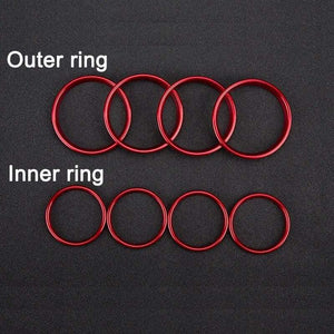 Planet Gates 200000670 4Pc AC Air Condition Vent Outlet Inner And Outer Ring Replacement Cover Trim For Audi A3 S3 Q2 2013-2019 Car Styling Accessories