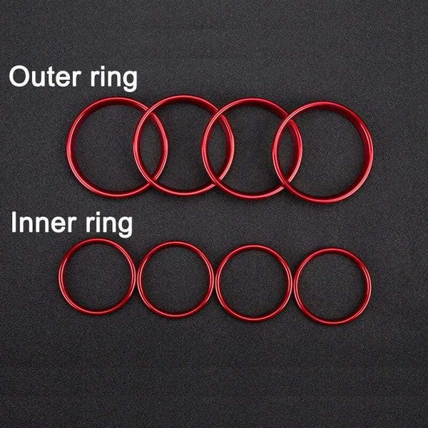 Planet Gates 200000670 4Pc AC Air Condition Vent Outlet Inner And Outer Ring Replacement Cover Trim For Audi A3 S3 Q2 2013-2019 Car Styling Accessories