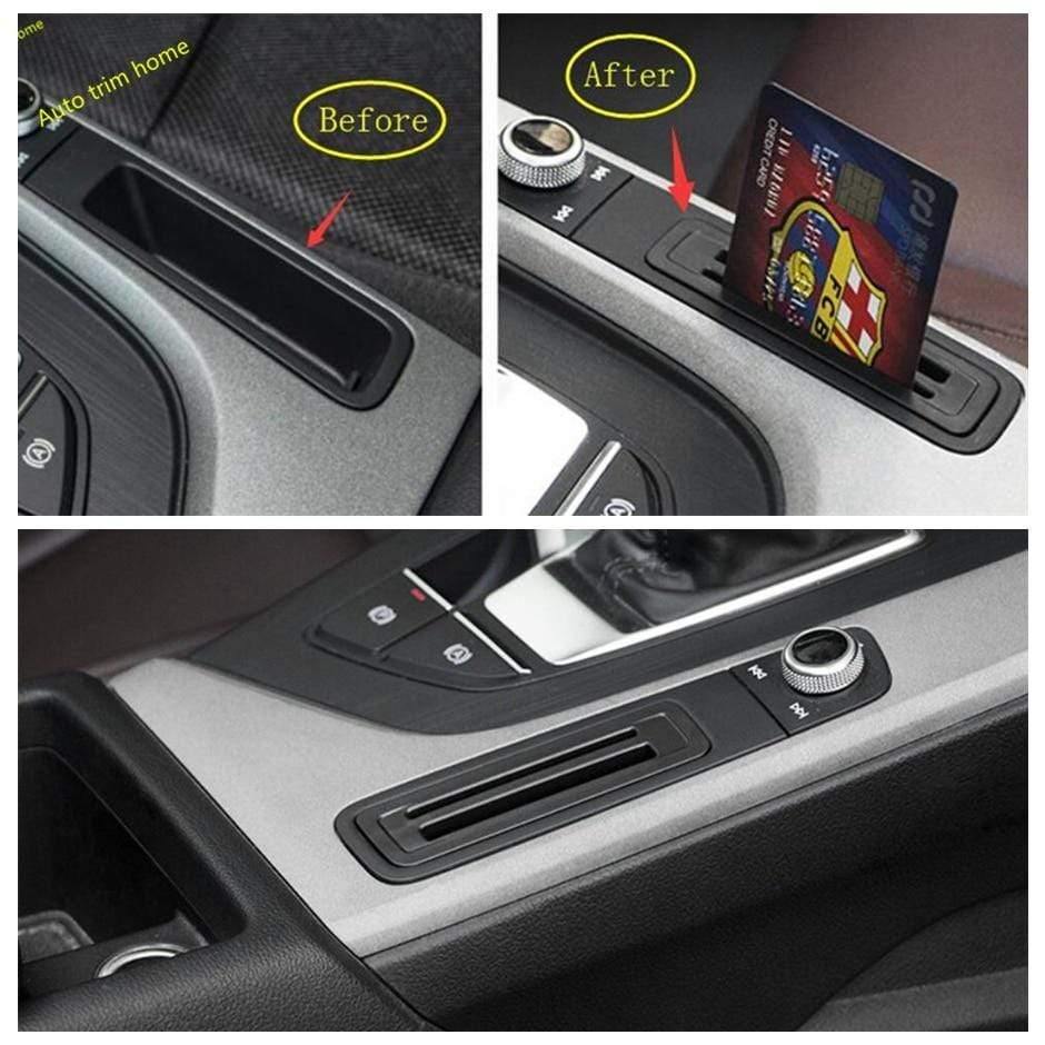 Planet Gates 200000670 Lapetus Center Control Card Storage Bank Card Cover Fit For Audi A4 B9 A5 Sedan Avant Allroad Quattro 2016 - 2020 Auto Accessory