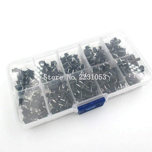Planet Gates 200001056 10 Models 200pcs 6*6 Tact Switch Tactile Push Button Switch Kit, Height: 4.3MM~13MM DIP 4P Micro Switch 6x6 Key Switch