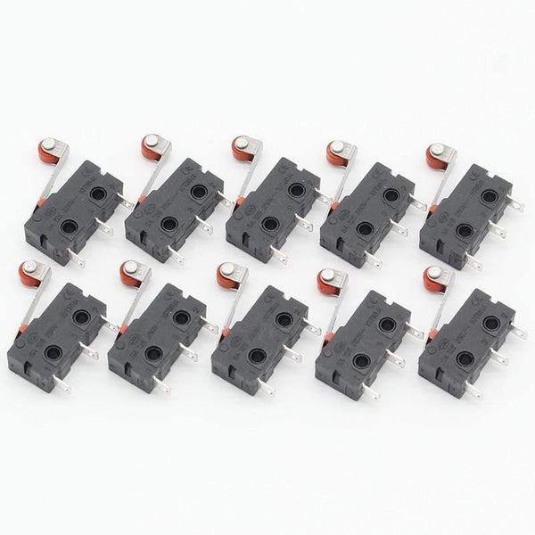 Planet Gates 200001056 10 Pcs Mini Micro Limit Switch Roller Lever Arm SPDT Snap Action LOT