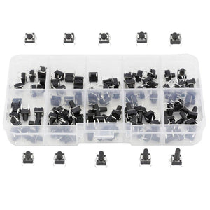 Planet Gates 200001056 100 PCS Box Of Tact Switch 4-legged Vertical / Patch 6*6*4.1/4.3/5/6/6.5/7.5/8/9.3/10.5/12mm Micro Push Button Switch Key Switch