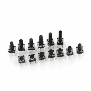 Planet Gates 200001056 100PCS 6*6*4.3mm 5mm 6 7 8 9 10 11 12 13 14 15 16 17 6X6 4Pin Tactile Tact Push Button Micro Switch Self-reset DIP Switches