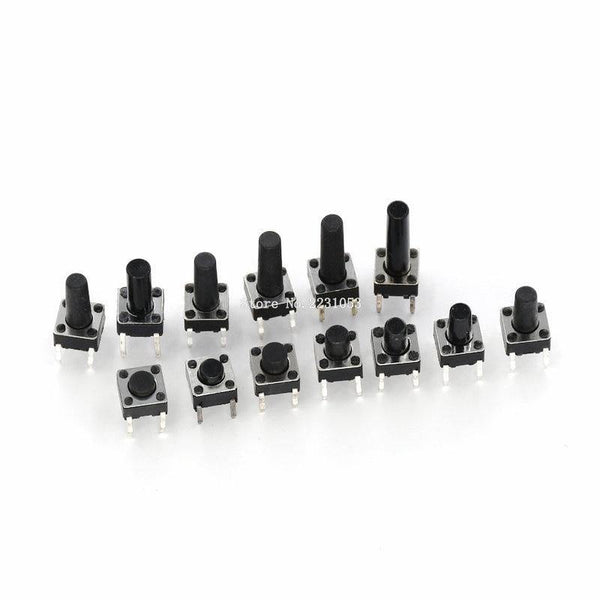 Planet Gates 200001056 100PCS 6*6*4.3mm 5mm 6 7 8 9 10 11 12 13 14 15 16 17 6X6 4Pin Tactile Tact Push Button Micro Switch Self-reset DIP Switches