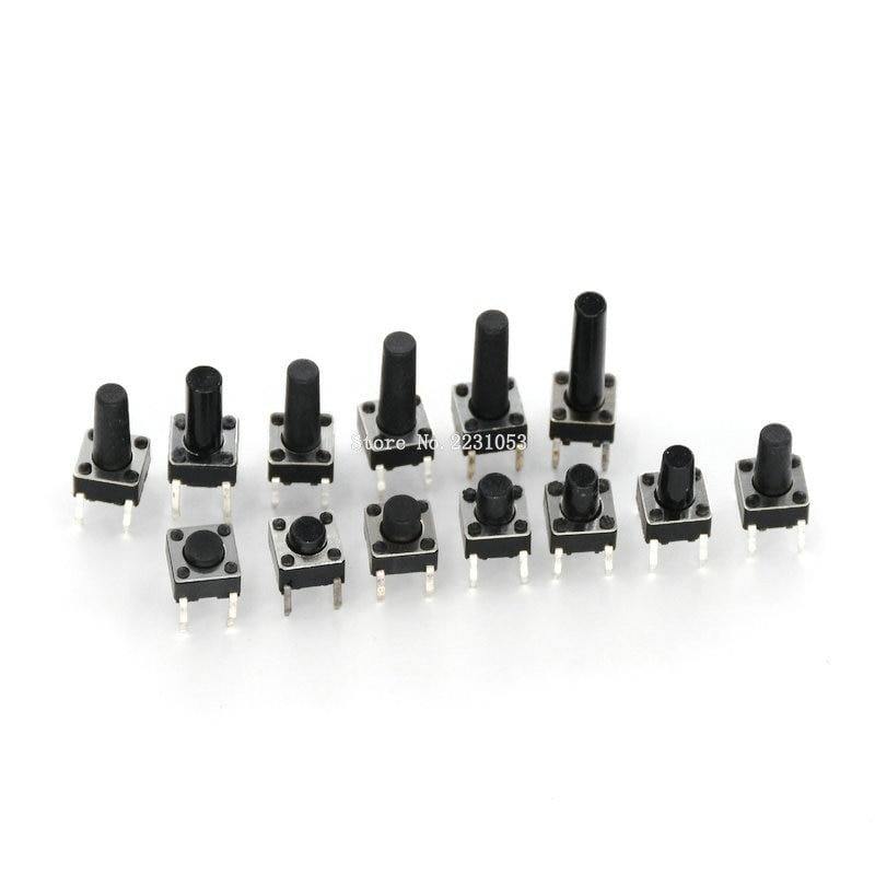 Planet Gates 200001056 100PCS 6*6*4.3mm 5mm 6 7 8 9 10 11 12 13 14 15 16 17 6X6 4Pin Tactile Tact Push Button Micro Switch Self-reset DIP Switches