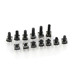 Planet Gates 200001056 100PCS 6*6*4.3mm 5mm 6 7 8 9 10 11 12 13 14 15 16 17 6X6 4Pin Tactile Tact Push Button Micro Switch Self-reset DIP Switches