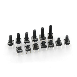Planet Gates 200001056 100PCS 6*6*4.3mm 5mm 6 7 8 9 10 11 12 13 14 15 16 17 6X6 4Pin Tactile Tact Push Button Micro Switch Self-reset DIP Switches