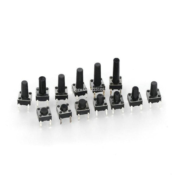 Planet Gates 200001056 100PCS 6*6*4.3mm 5mm 6 7 8 9 10 11 12 13 14 15 16 17 6X6 4Pin Tactile Tact Push Button Micro Switch Self-reset DIP Switches