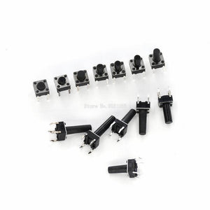 Planet Gates 200001056 100PCS 6*6*4.3mm 5mm 6 7 8 9 10 11 12 13 14 15 16 17 6X6 4Pin Tactile Tact Push Button Micro Switch Self-reset DIP Switches