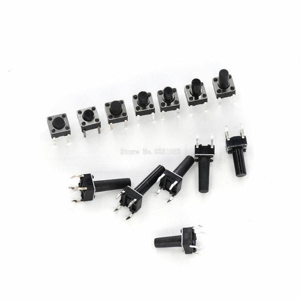 Planet Gates 200001056 100PCS 6*6*4.3mm 5mm 6 7 8 9 10 11 12 13 14 15 16 17 6X6 4Pin Tactile Tact Push Button Micro Switch Self-reset DIP Switches